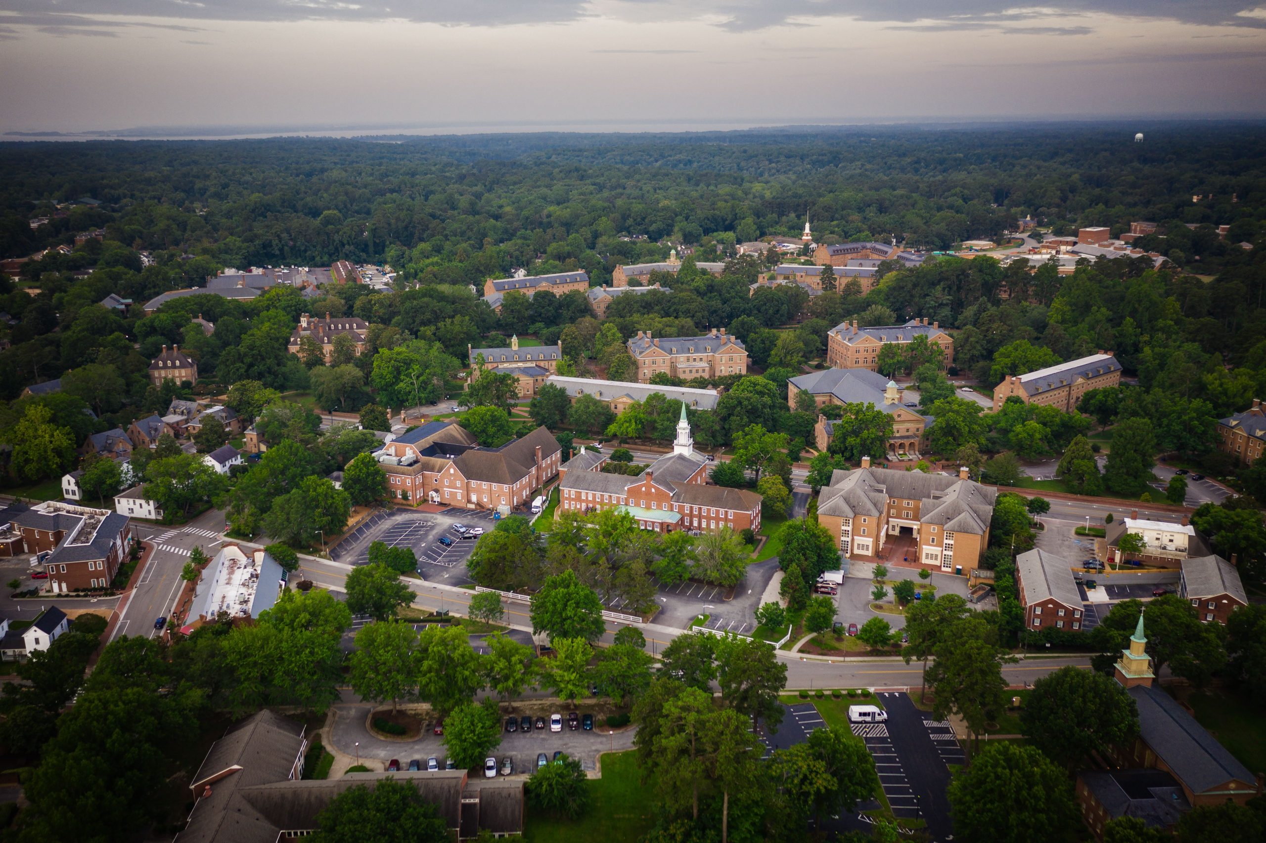 Hampton Roads building from a high view